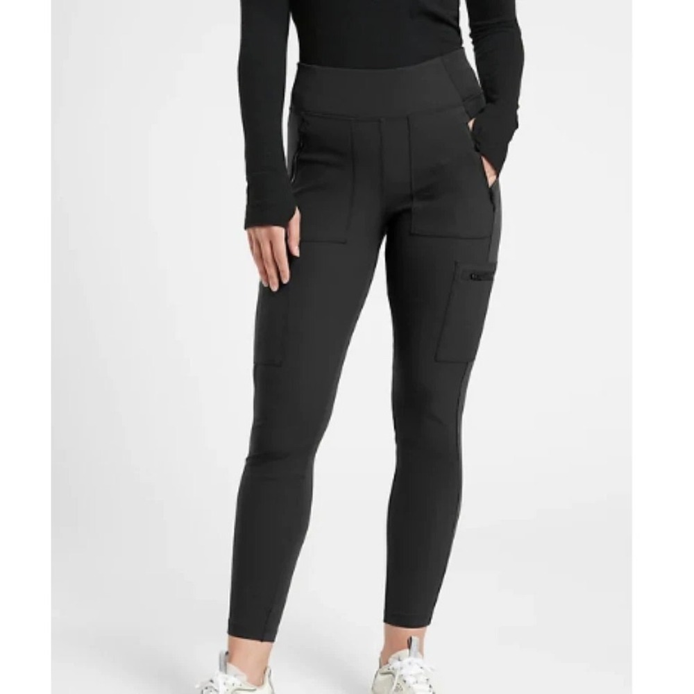 ATHLETA Headlands Hybrid Cargo Tight 2 BLACK #982353